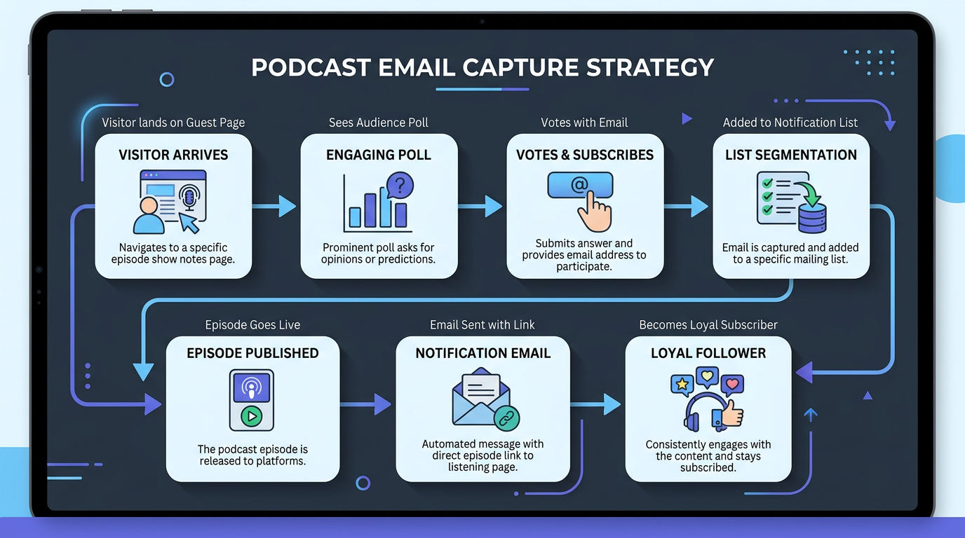 Are You Letting Your Podcast Audience Slip Away? — infographic illustration for podcast hosts