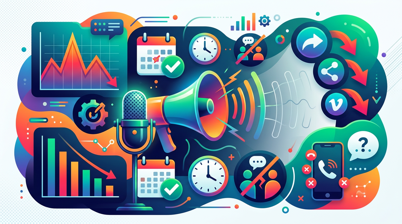 Why Are Your Podcast Guests Silent After You Hit Publish? — infographic illustration for podcast hosts